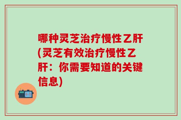 哪种灵芝治疗慢性乙肝(灵芝有效治疗慢性乙肝：你需要知道的关键信息)