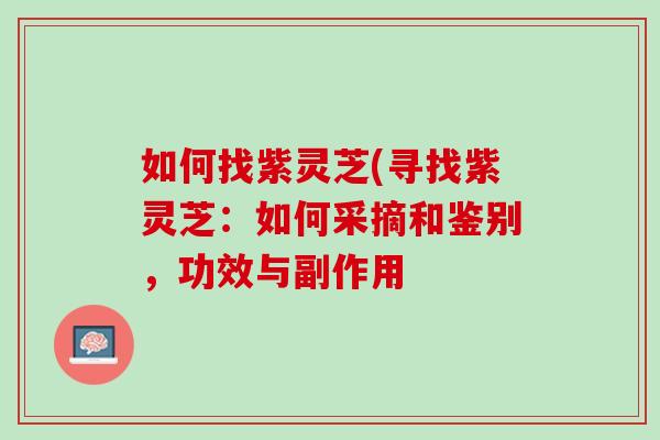 如何找紫灵芝(寻找紫灵芝：如何采摘和鉴别，功效与副作用