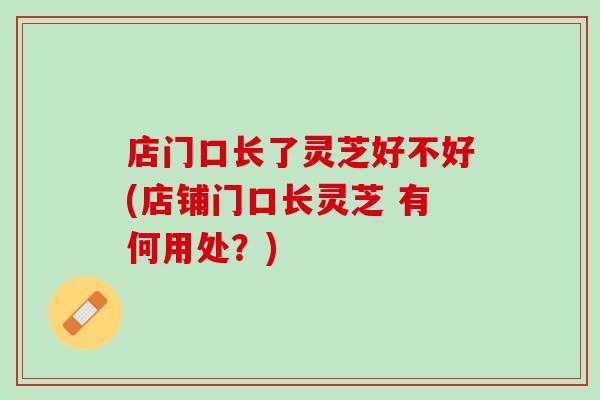 店门口长了灵芝好不好(店铺门口长灵芝 有何用处？)