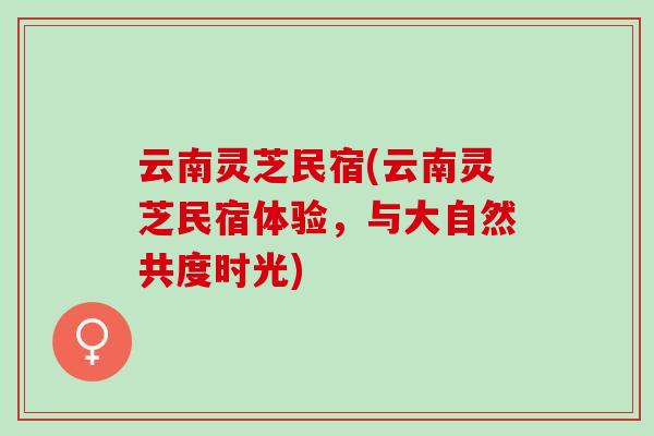 云南灵芝民宿(云南灵芝民宿体验，与大自然共度时光)