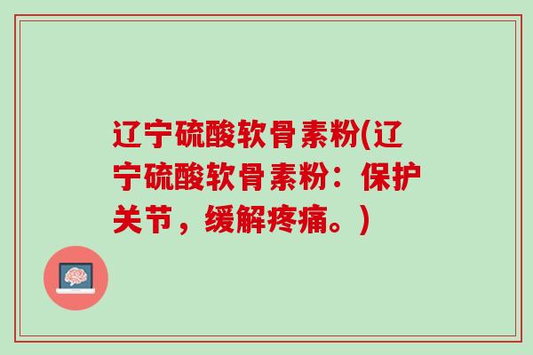 辽宁硫酸软骨素粉(辽宁硫酸软骨素粉：保护关节，缓解疼痛。)