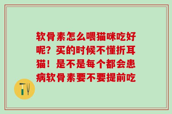 软骨素怎么喂猫咪吃好呢？买的时候不懂折耳猫！是不是每个都会患病软骨素要不要提前吃