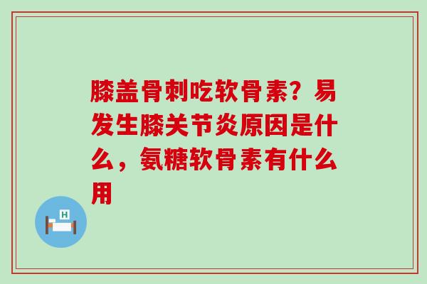 膝盖骨刺吃软骨素？易发生膝关节炎原因是什么，氨糖软骨素有什么用