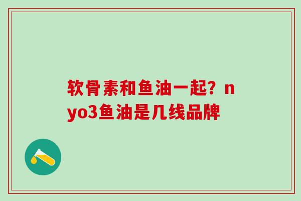软骨素和鱼油一起？nyo3鱼油是几线品牌