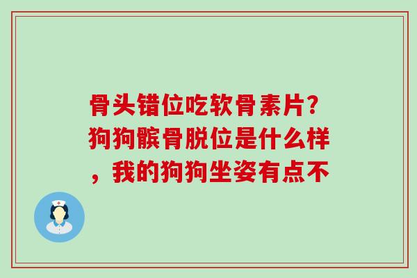 骨头错位吃软骨素片？狗狗髌骨脱位是什么样，我的狗狗坐姿有点不