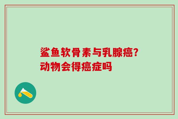 鲨鱼软骨素与乳腺癌？动物会得癌症吗