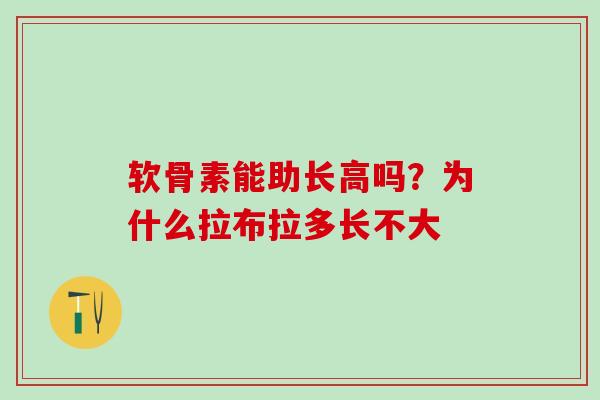软骨素能助长高吗？为什么拉布拉多长不大