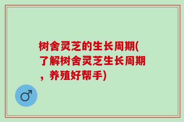 树舍灵芝的生长周期(了解树舍灵芝生长周期，养殖好帮手)
