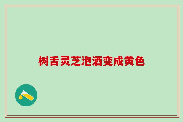 树舌灵芝泡酒变成黄色