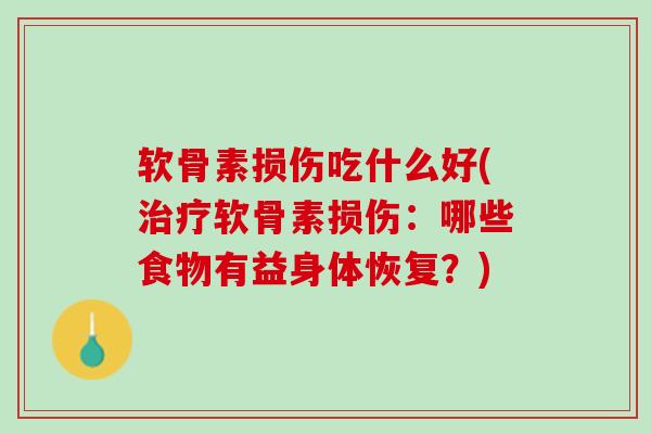 软骨素损伤吃什么好(治疗软骨素损伤：哪些食物有益身体恢复？)