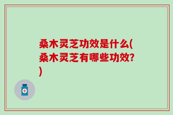 桑木灵芝功效是什么(桑木灵芝有哪些功效？)