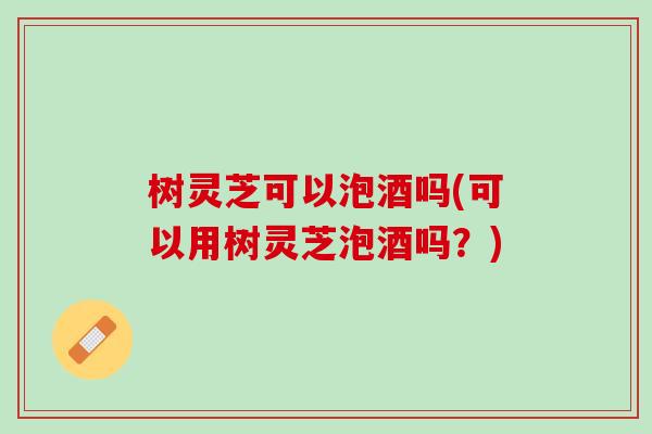 树灵芝可以泡酒吗(可以用树灵芝泡酒吗？)