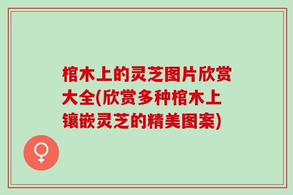 棺木上的灵芝图片欣赏大全(欣赏多种棺木上镶嵌灵芝的精美图案)