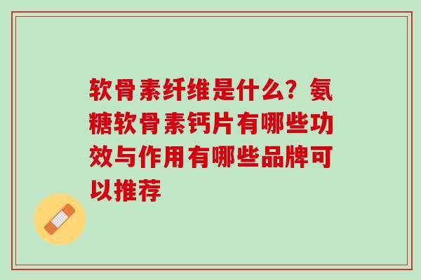软骨素纤维是什么？氨糖软骨素钙片有哪些功效与作用有哪些品牌可以推荐