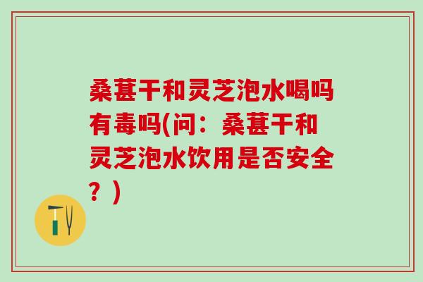 桑葚干和灵芝泡水喝吗有毒吗(问：桑葚干和灵芝泡水饮用是否安全？)