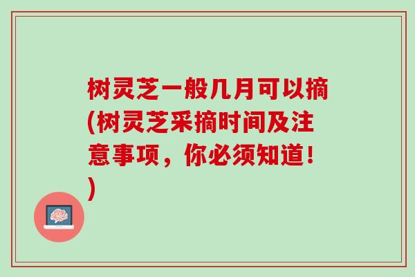 树灵芝一般几月可以摘(树灵芝采摘时间及注意事项，你必须知道！)