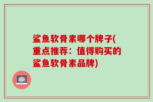 鲨鱼软骨素哪个牌子(重点推荐：值得购买的鲨鱼软骨素品牌)