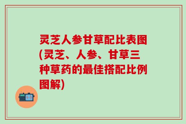灵芝人参甘草配比表图(灵芝、人参、甘草三种草药的最佳搭配比例图解)
