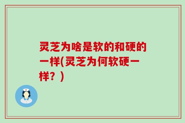 灵芝为啥是软的和硬的一样(灵芝为何软硬一样？)