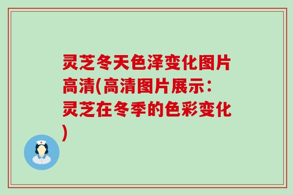灵芝冬天色泽变化图片高清(高清图片展示：灵芝在冬季的色彩变化)