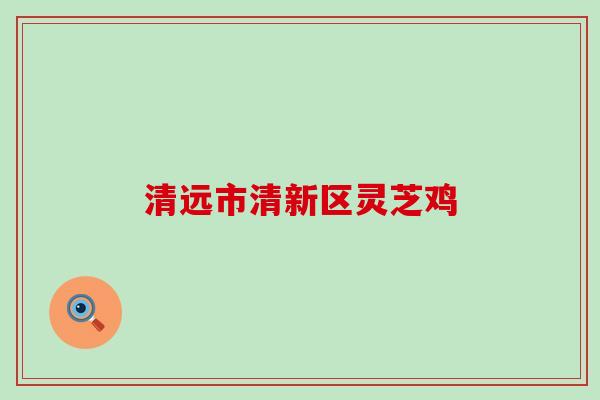 清远市清新区灵芝鸡