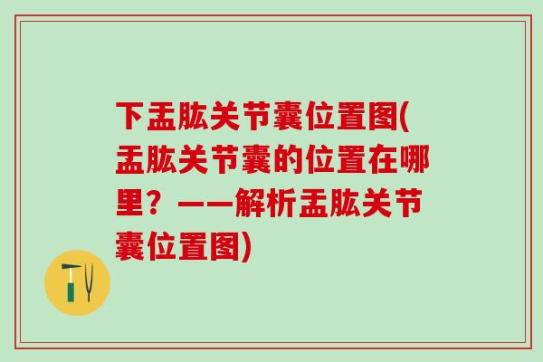 下盂肱关节囊位置图(盂肱关节囊的位置在哪里?——解析盂肱关节囊位置图) 下盂肱关节囊位置图(盂肱关节囊的位置在哪里?——解析盂肱关节囊位置图)