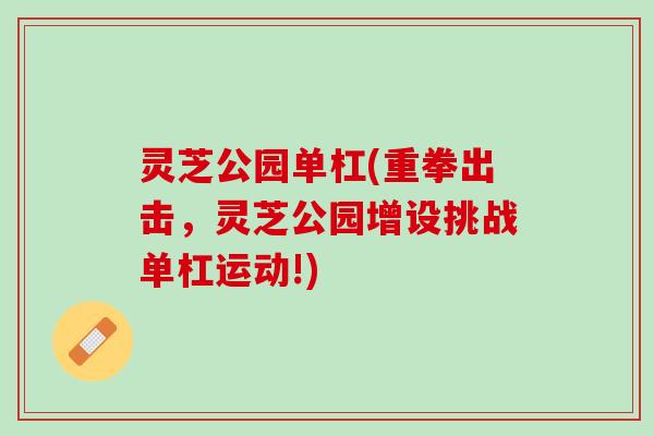 灵芝公园单杠(重拳出击，灵芝公园增设挑战单杠运动!)