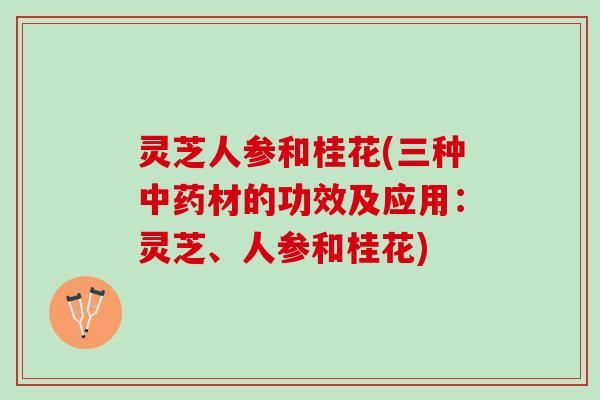 灵芝人参和桂花(三种中药材的功效及应用：灵芝、人参和桂花)
