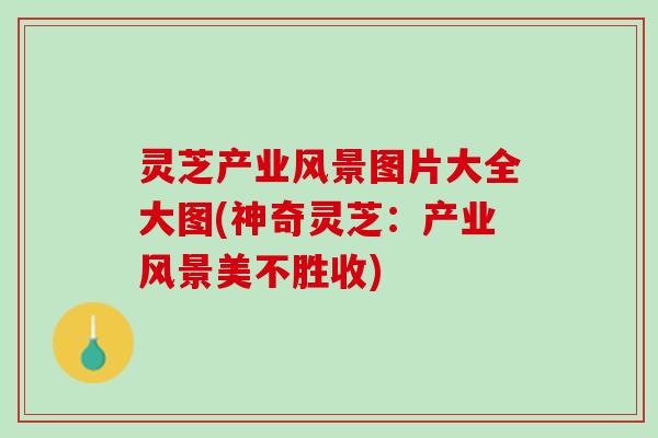 灵芝产业风景图片大全大图(神奇灵芝：产业风景美不胜收)