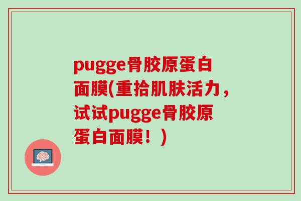 pugge骨胶原蛋白面膜(重拾肌肤活力，试试pugge骨胶原蛋白面膜！)