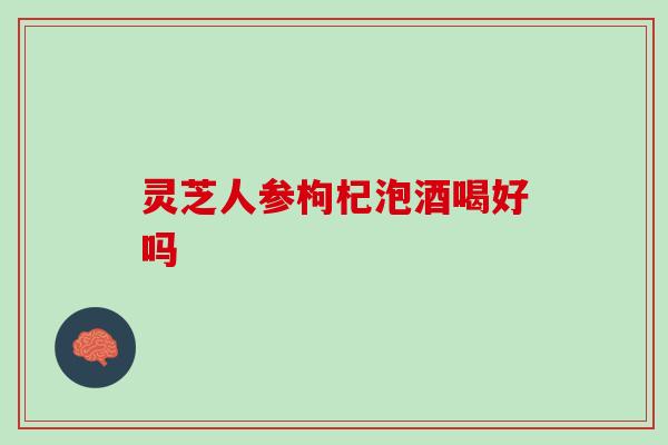 灵芝人参枸杞泡酒喝好吗