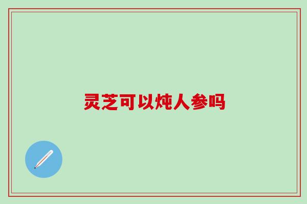 灵芝可以炖人参吗