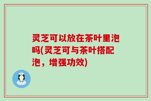 灵芝可以放在茶叶里泡吗(灵芝可与茶叶搭配泡，增强功效)