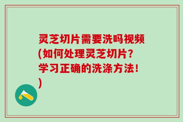 灵芝切片需要洗吗视频(如何处理灵芝切片？学习正确的洗涤方法！)