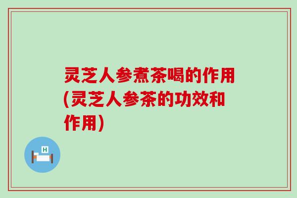 灵芝人参煮茶喝的作用(灵芝人参茶的功效和作用)