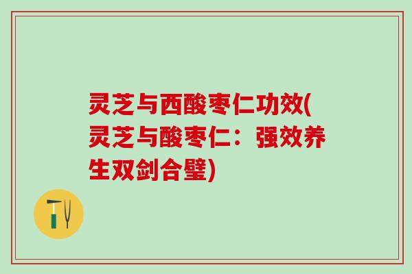 灵芝与西酸枣仁功效(灵芝与酸枣仁：强效养生双剑合璧)