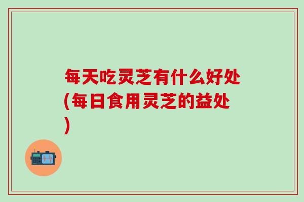 每天吃灵芝有什么好处(每日食用灵芝的益处)