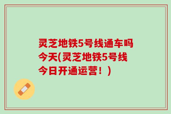 灵芝地铁5号线通车吗今天(灵芝地铁5号线今日开通运营！)