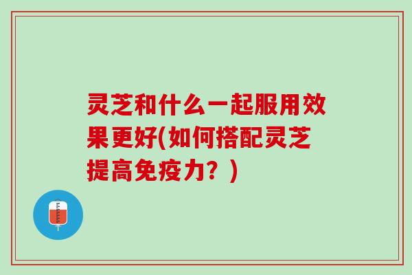 灵芝和什么一起服用效果更好(如何搭配灵芝提高免疫力？)