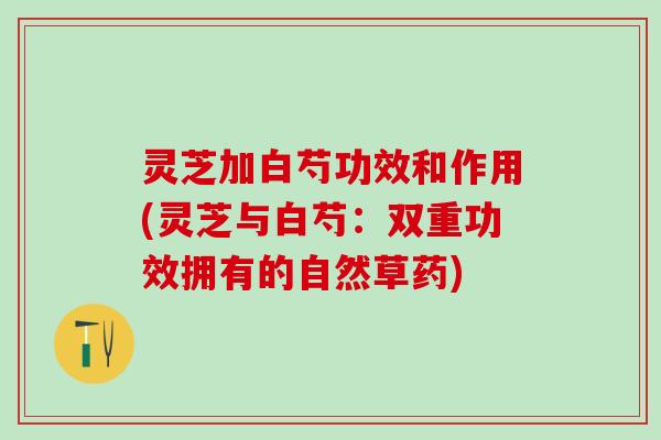 灵芝加白芍功效和作用(灵芝与白芍：双重功效拥有的自然草药)