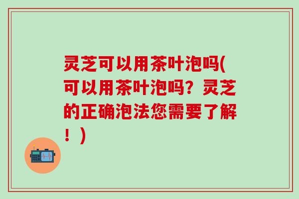 灵芝可以用茶叶泡吗(可以用茶叶泡吗？灵芝的正确泡法您需要了解！)