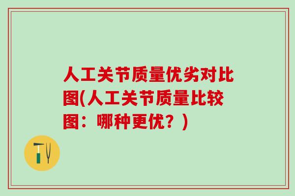 人工关节质量优劣对比图(人工关节质量比较图:哪种更优?) 人工关节质量优劣对比图(人工关节质量比较图:哪种更优?)