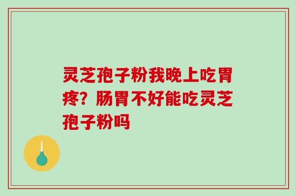灵芝孢子粉我晚上吃胃疼?肠胃不好能吃灵芝孢子粉吗 灵芝孢子粉我晚上吃胃疼?肠胃不好能吃灵芝孢子粉吗