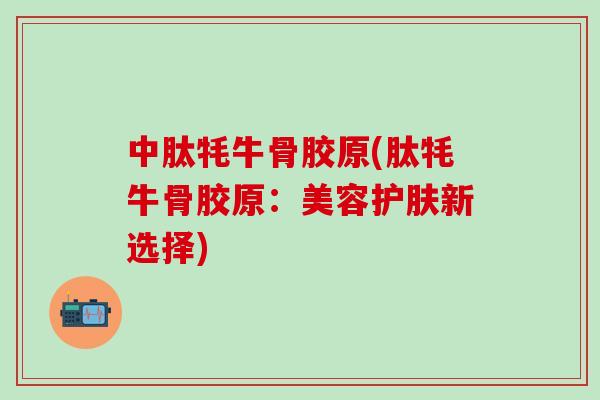 中肽牦牛骨胶原(肽牦牛骨胶原：美容护肤新选择)
