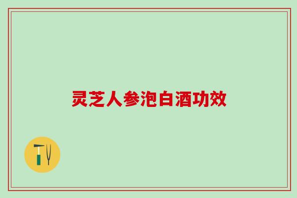 灵芝人参泡白酒功效