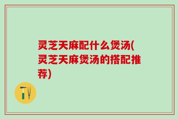 灵芝天麻配什么煲汤(灵芝天麻煲汤的搭配推荐)