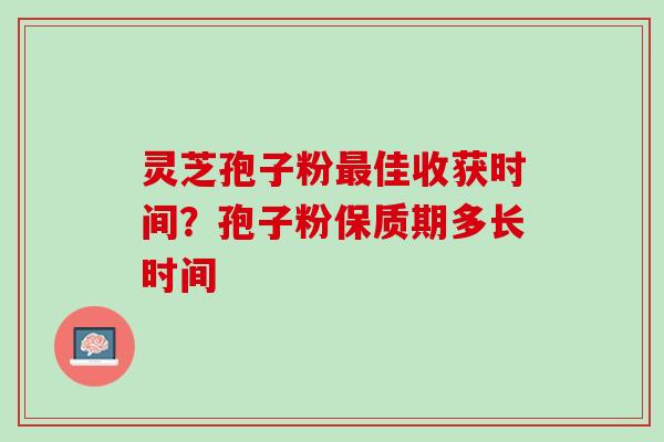 灵芝孢子粉最佳收获时间？孢子粉保质期多长时间