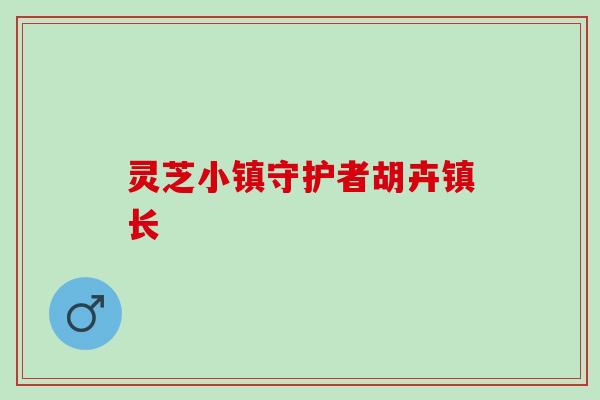 灵芝小镇守护者胡卉镇长