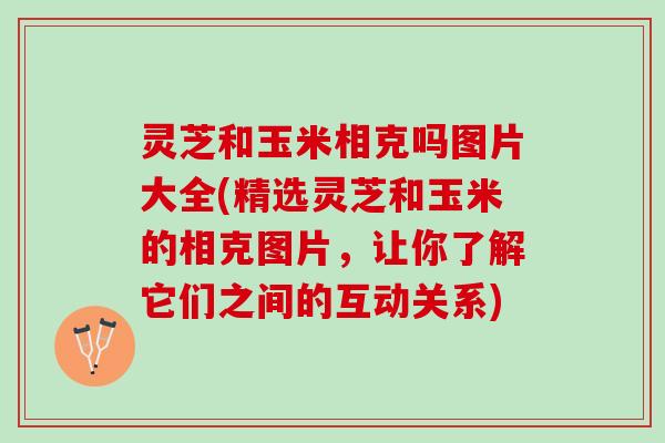 灵芝和玉米相克吗图片大全(精选灵芝和玉米的相克图片，让你了解它们之间的互动关系)