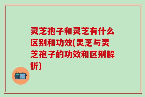 灵芝孢子和灵芝有什么区别和功效(灵芝与灵芝孢子的功效和区别解析) 灵芝孢子和灵芝有什么区别和功效(灵芝与灵芝孢子的功效和区别解析)